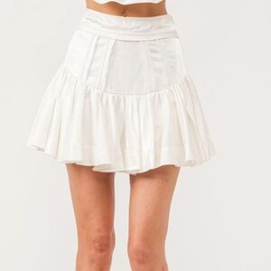 Sofie the Label Ivory Ruffle Mini Skirt – Size Medium